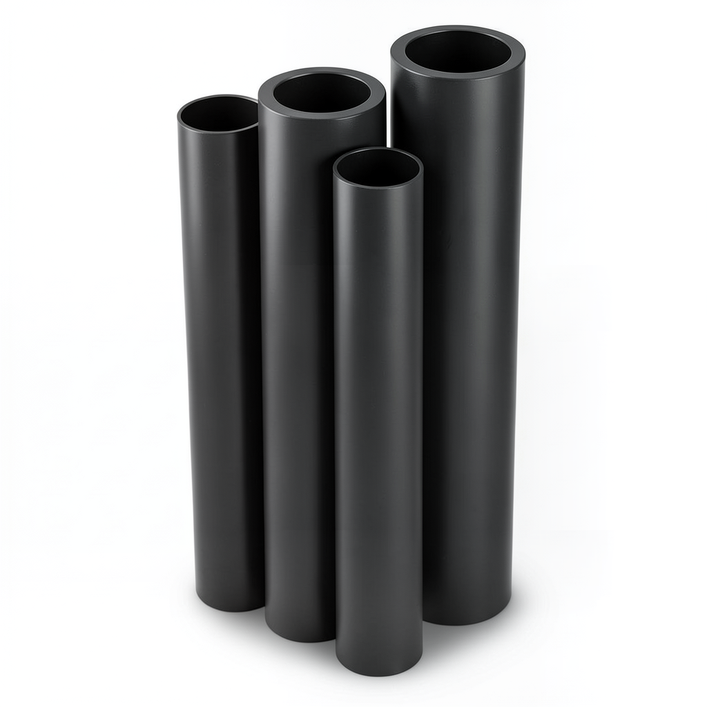 HDPE Pipes PE 80 Pressure 4.8 Bar Outside Diameter 250 mm Thickness 14.2 mm Black