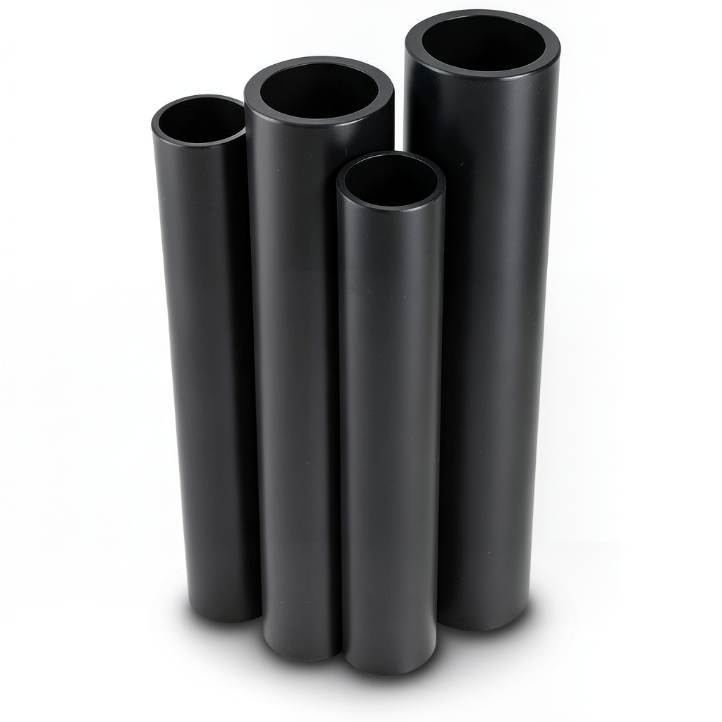 مواسير HDPE PE 80 ضغط 4.8 بار قطر 280 مم سمك 15.9 مم لون أسود
