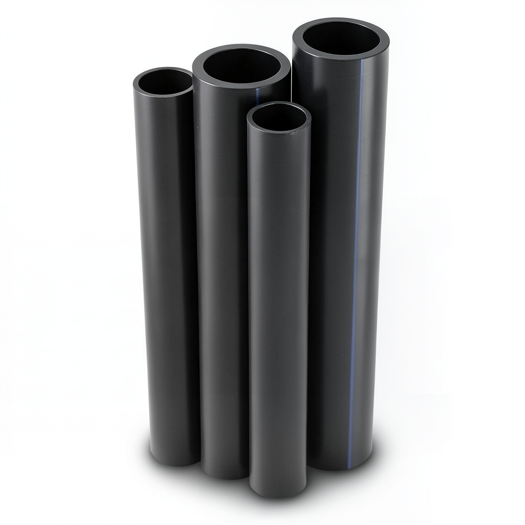 مواسير HDPE PE 80 ضغط 4.8 بار قطر 280 مم سمك 15.9 مم لون أسود