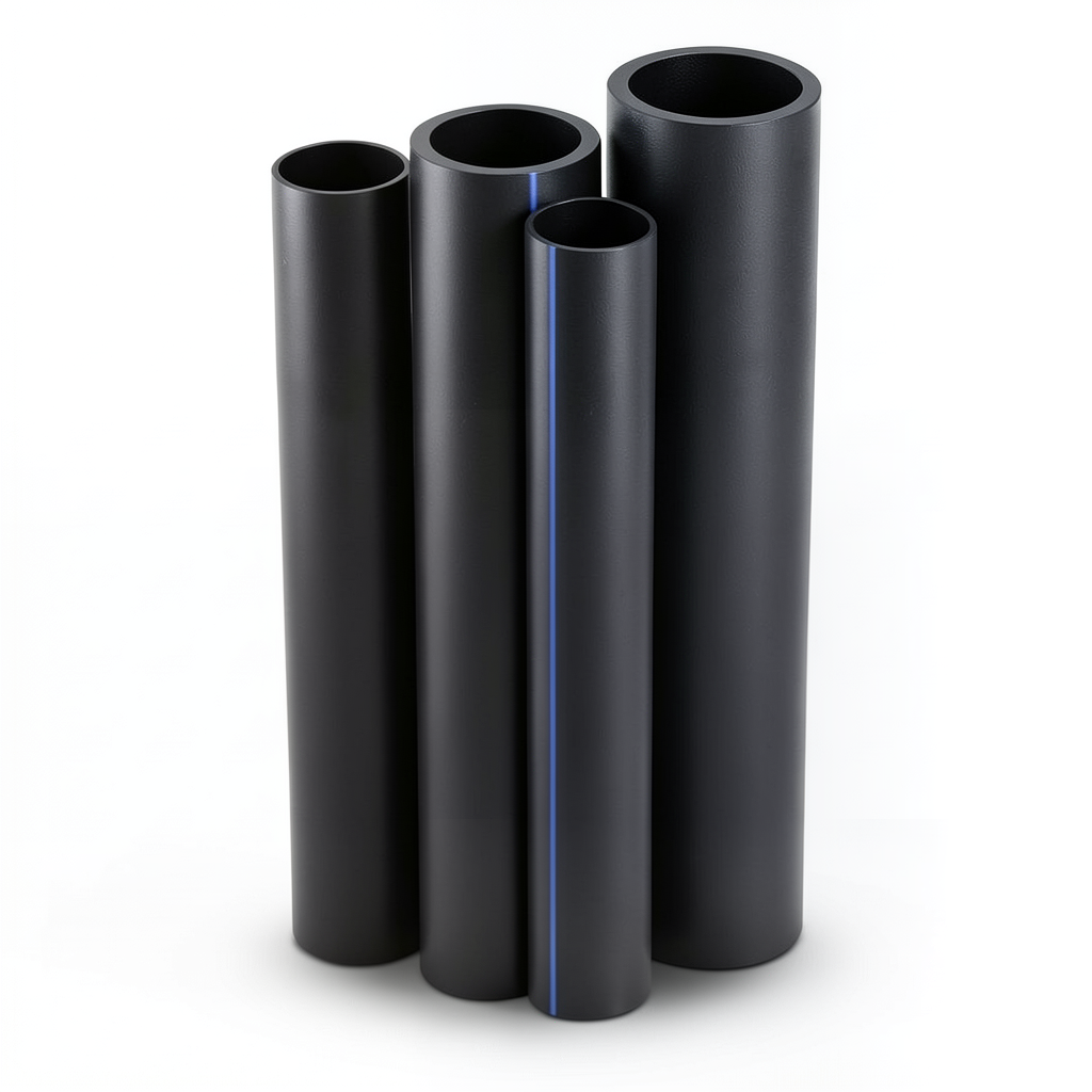مواسير HDPE PE 80 ضغط 4.8 بار قطر خارجي 315 مم سمك 17.9 مم لون أسود