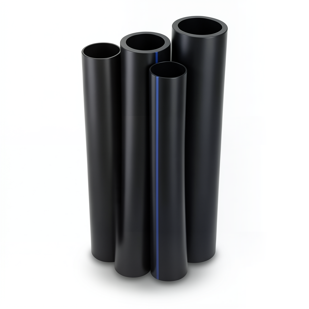 أنابيب HDPE PE 80 ضغط 4.8 بار قطر خارجي 560 مم سمك 31.9 مم لون أسود
