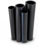 مواسير HDPE البولي ايثيلين PE 80 ضغط 4.8 بار قطر خارجي 630 مم سمك 35.8 مم لون اسود