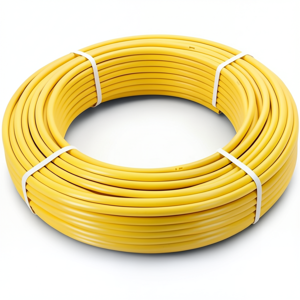 أنابيب HDPE الراجحي PE 80 ضغط 8 بار قطر 16 مم سمك 3 مم لون أصفر