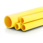 أنابيب HDPE PE 100 ضغط 10 بار قطر خارجي 280 مم سمك 25.4 مم لون أصفر