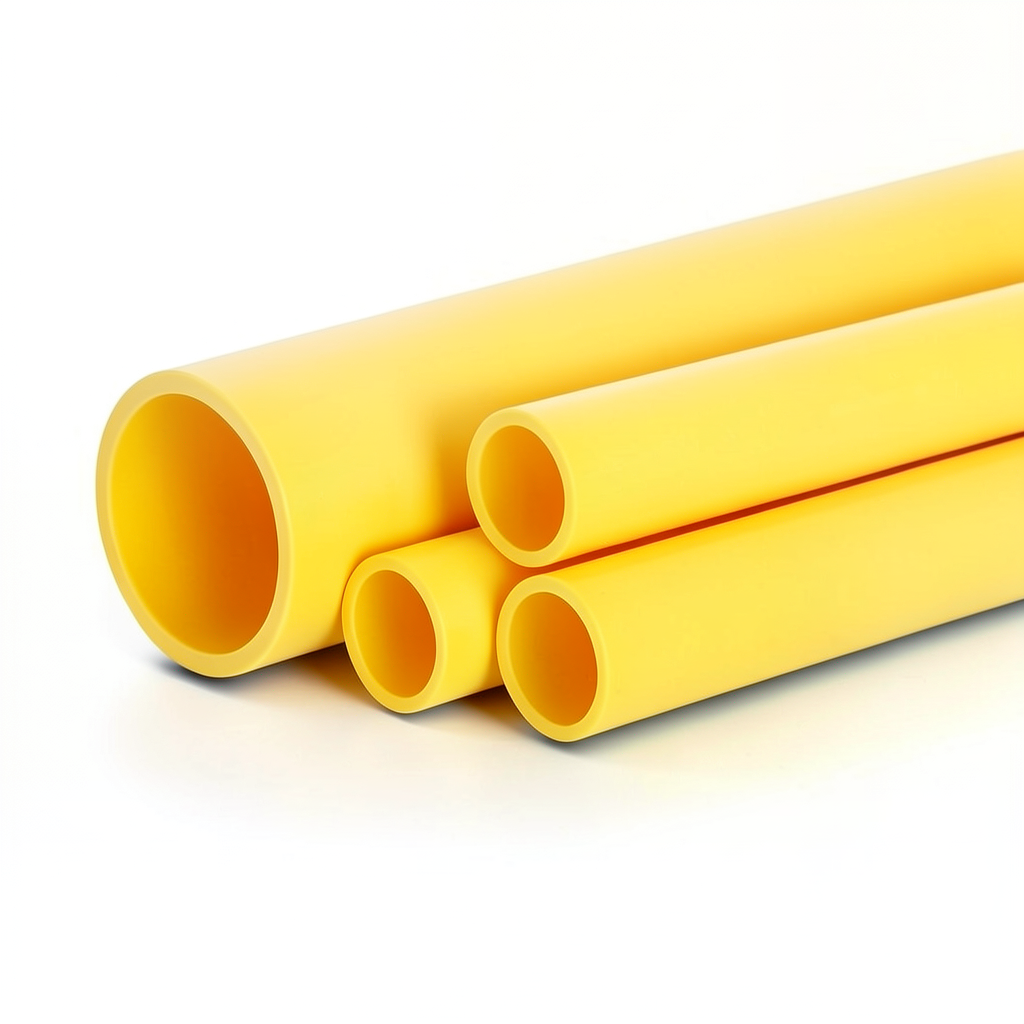 Al-Rajhi HDPE Pipes PE 80 Pressure 8 Bar Diameter 280 mm Thickness 25.4 mm Yellow