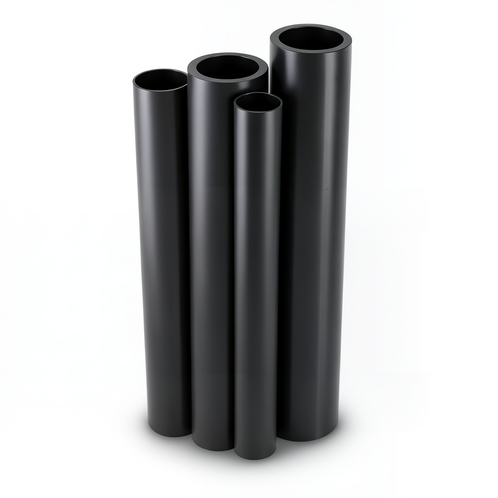 مواسير HDPE PE 100 ضغط 10 بار قطر خارجي 315 مم سمك 28.6 مم لون أسود