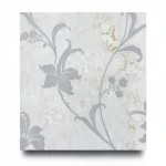  Floral Wallpaper, Light Gray Color, Length 10m, Width 1.06m, Model 5841 