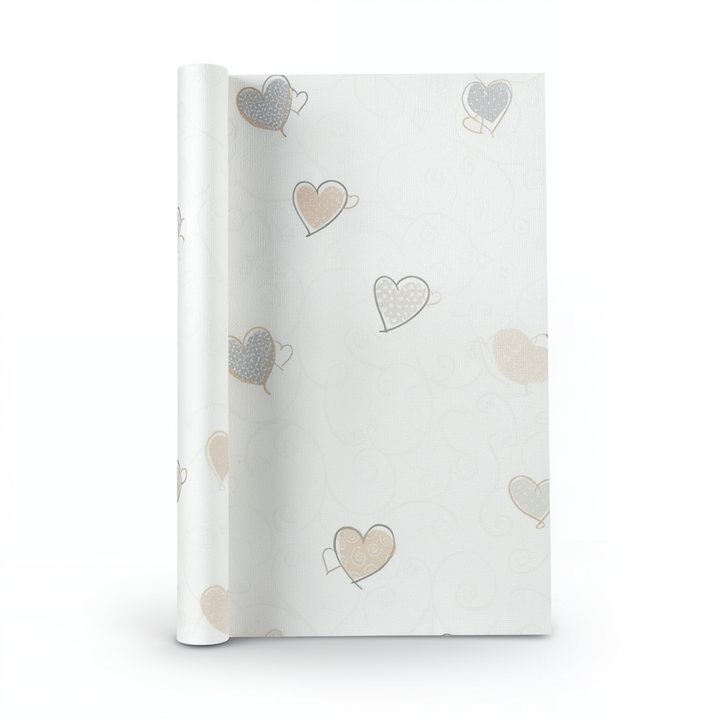 Youth and Children Wallpaper Off White with Beige, 10m x 0.53m