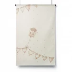 Youth and children wall decoration, light beige color, length 10 m, width 0.53 m, model 50569 