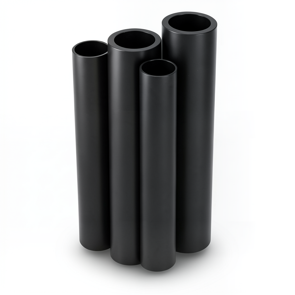 أنابيب HDPE PE 80 ضغط 4.8 بار قطر خارجي 560 مم سمك 31.9 مم لون أسود