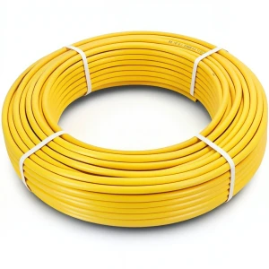 أنابيب HDPE PE 100 ضغط 10 بار قطر خارجي 16 مم سمك 3 مم لون أصفر