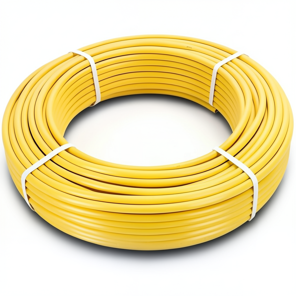 أنابيب HDPE PE 100 ضغط 10 بار قطر خارجي 16 مم سمك 3 مم لون أصفر