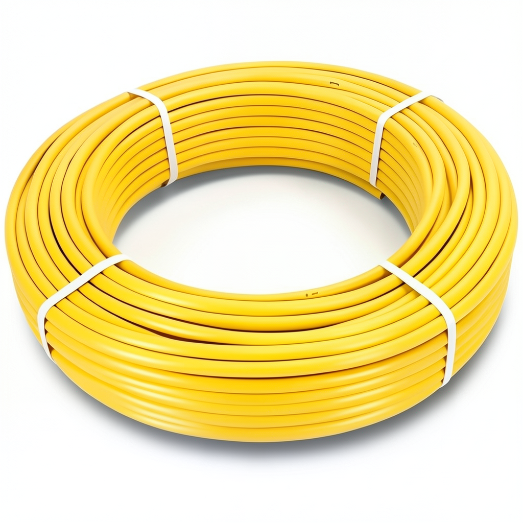 أنابيب HDPE الراجحي PE 80 ضغط 8 بار قطر 16 مم سمك 3 مم لون أصفر