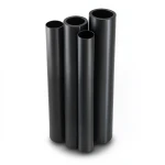 أنابيب HDPE PE 100 ضغط 10 بار قطر خارجي 280 مم سمك 25.4 مم لون أسود