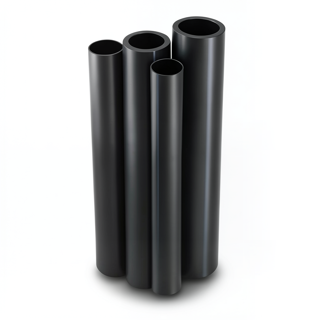 أنابيب HDPE PE 100 ضغط 10 بار قطر خارجي 280 مم سمك 25.4 مم لون أسود
