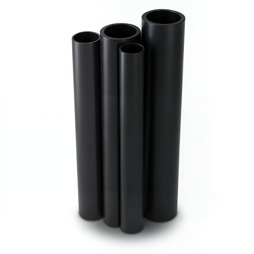 أنابيب HDPE PE 100 ضغط 10 بار قطر خارجي 280 مم سمك 25.4 مم لون أسود