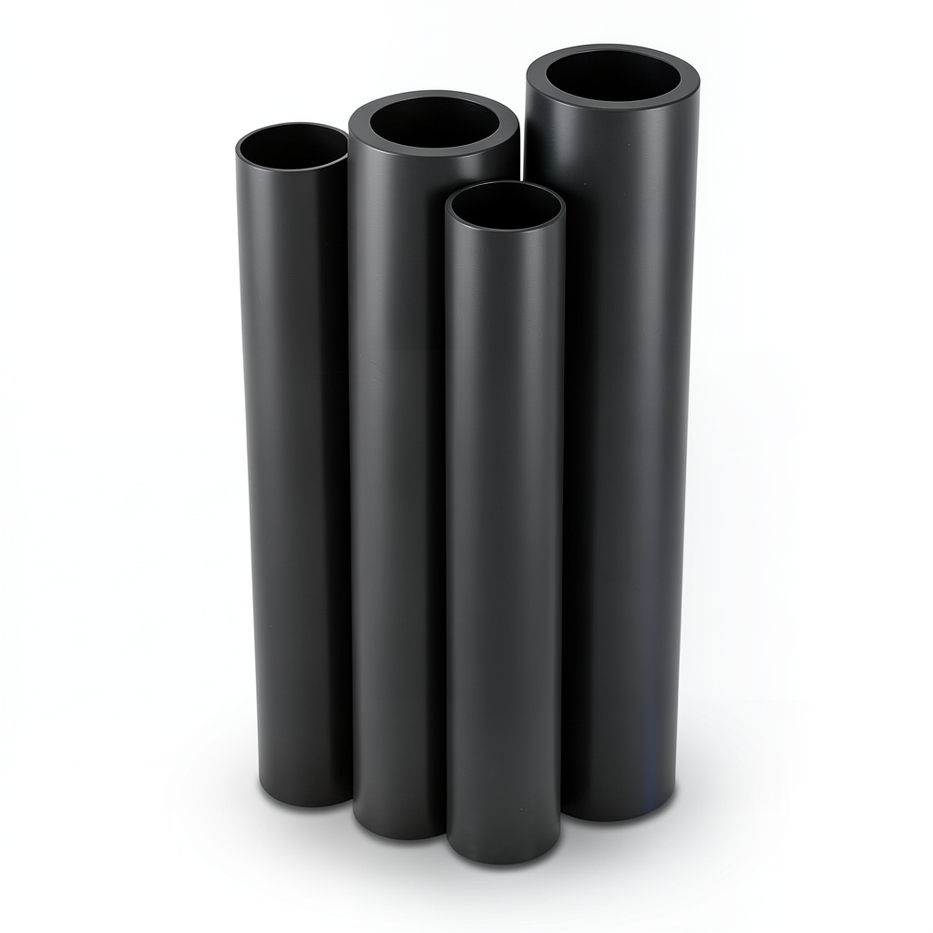 أنابيب HDPE PE 80 ضغط 8 بار قطر 280 مم سمك 25.4 مم لون أسود