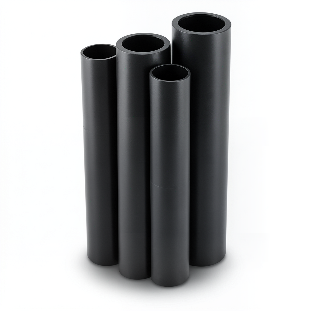 أنابيب HDPE PE 80 ضغط 8 بار قطر 280 مم سمك 25.4 مم لون أسود