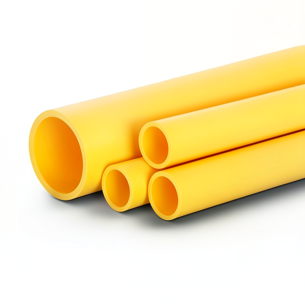 Al-Rajhi HDPE Pipes PE 80 Pressure 8 Bar Diameter 280 mm Thickness 25.4 mm Yellow