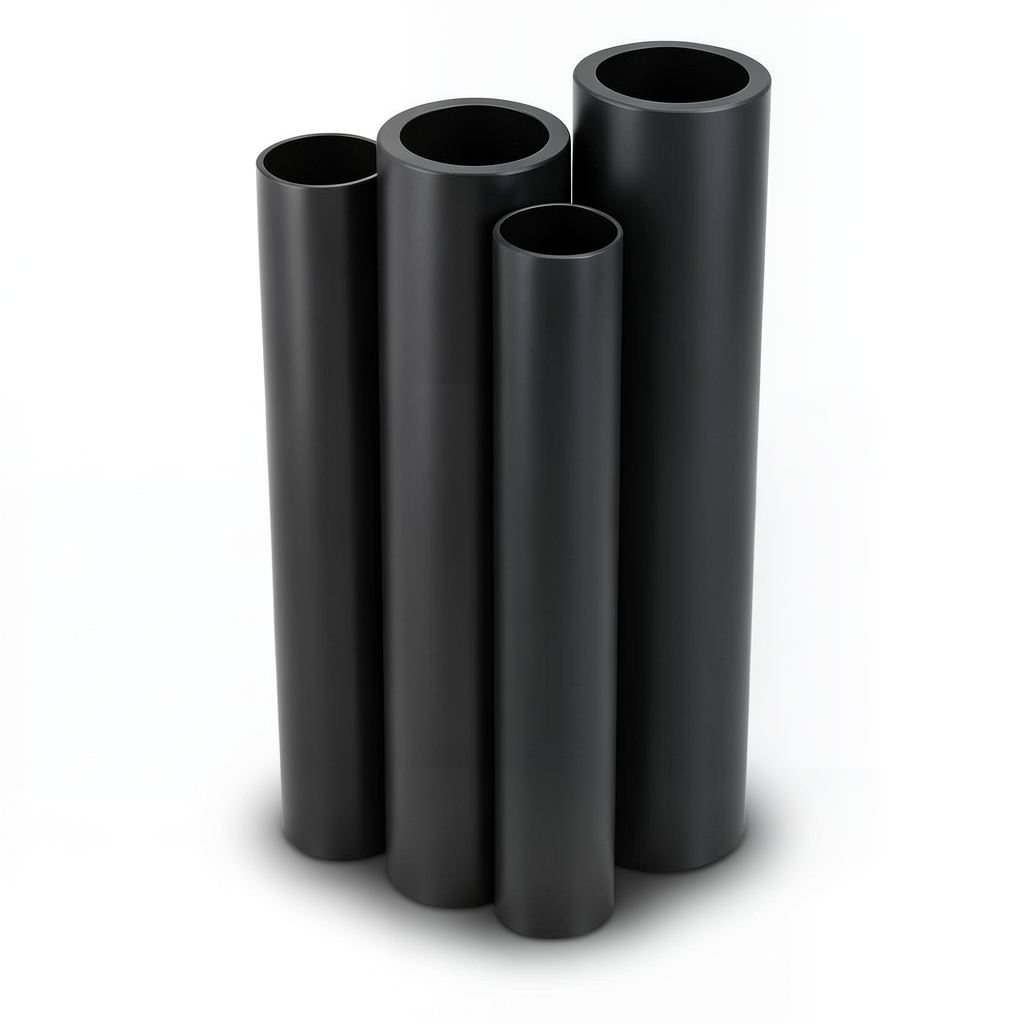 مواسير HDPE PE 80 ضغط 8 بار قطر خارجي 315 مم سمك 28.6 مم لون أسود
