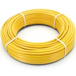 أنابيب HDPE PE 80 ضغط 8 بار قطر 20 مم سمك 3 مم لون أصفر