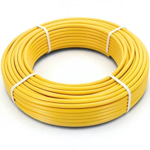 أنابيب HDPE PE 80 ضغط 8 بار قطر 20 مم سمك 3 مم لون أصفر