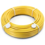 أنابيب HDPE PE 80 ضغط 8 بار قطر 20 مم سمك 3 مم لون أصفر