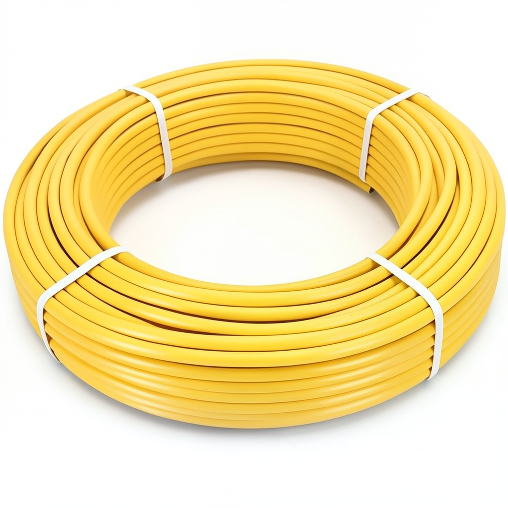 أنابيب HDPE PE 100 ضغط 10 بار قطر 40 مم سمك 3.7 مم لون أصفر