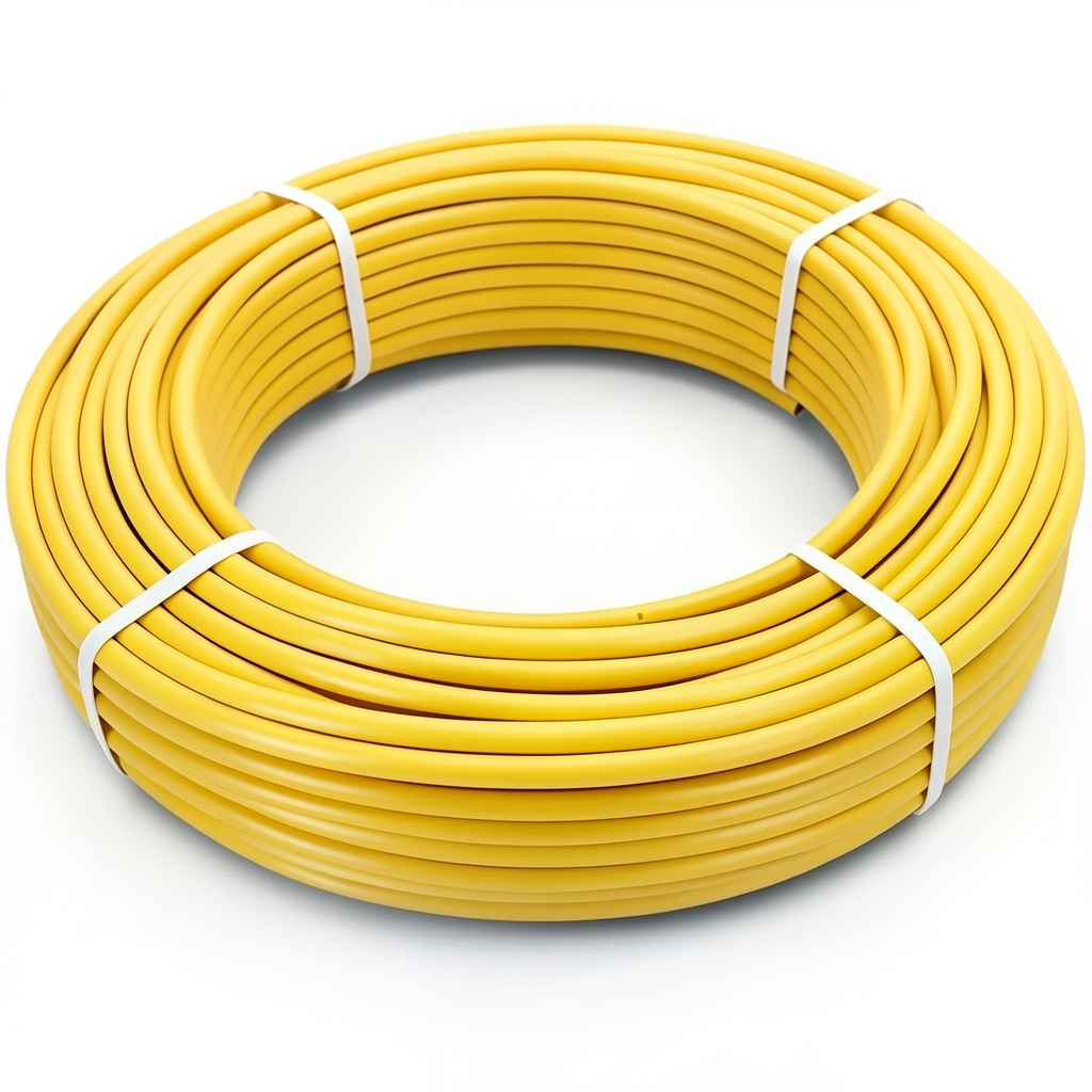 أنابيب HDPE PE 80 ضغط 8 بار قطر خارجي 40 مم سمك 3.7 مم لون أصفر