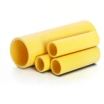 مواسير HDPE PE 100 ضغط 10 بار قطر خارجي 355 مم سمك 32.3 مم لون أصفر