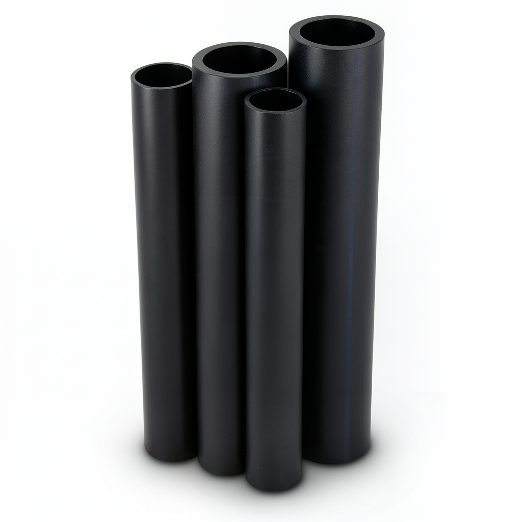 HDPE Pipes PE 80 Pressure 8 Bar Outside Diameter 355 mm Thickness 32.3 mm Black