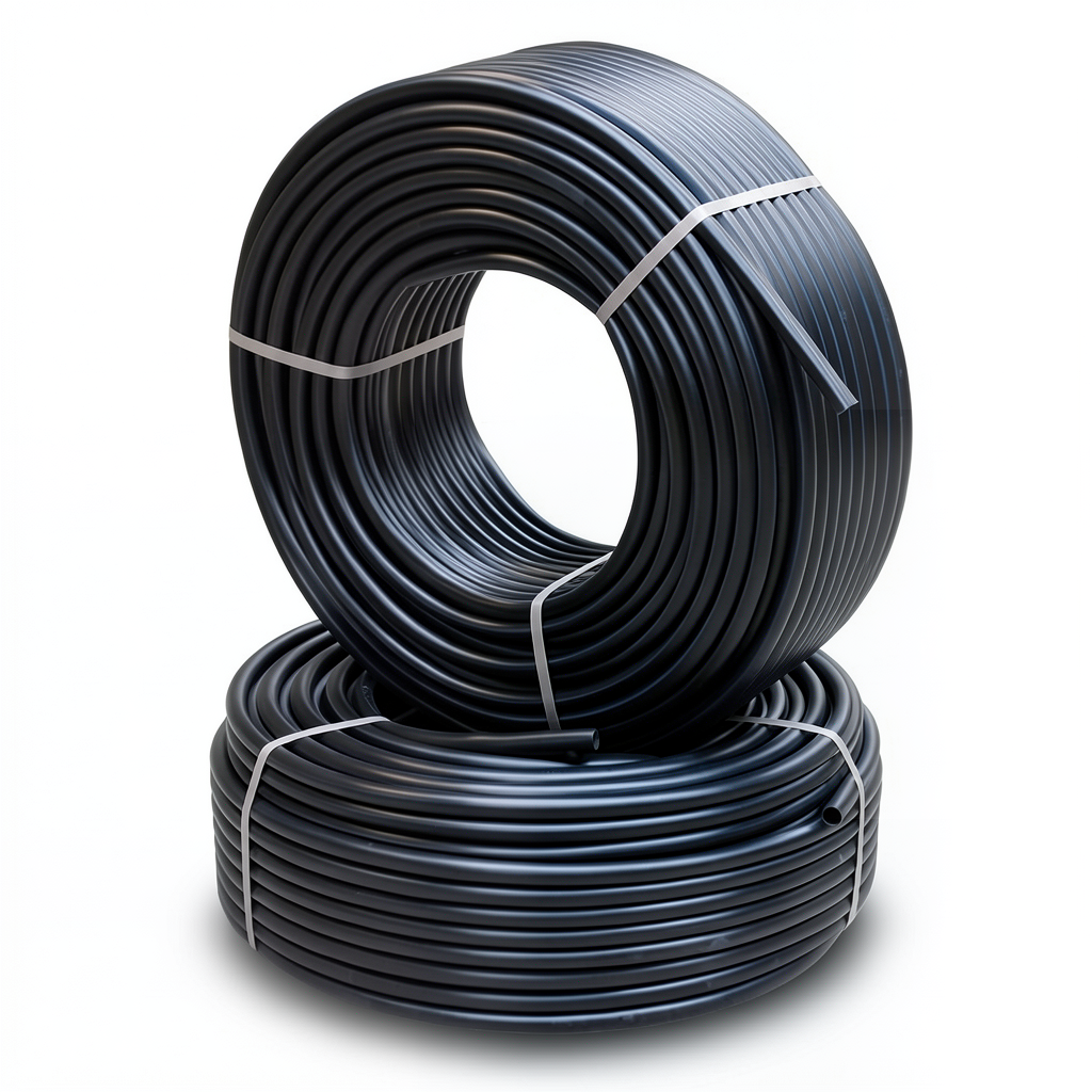 HDPE Pipes PE 80 Pressure 8 Bar Outside Diameter 50 mm Thickness 4.6 mm Black