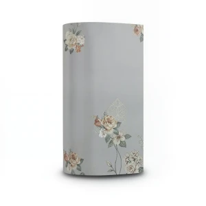 Floral Wallpaper 15.6m×106cm Gray with Light and Dark Brown