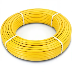 أنابيب HDPE PE 80 ضغط 8 بار قطر خارجي 50 مم سمك 4.6 مم لون أصفر