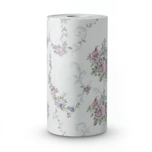Floral Wallpaper 15.6m Length, 106cm Width, Purple Gray Green
