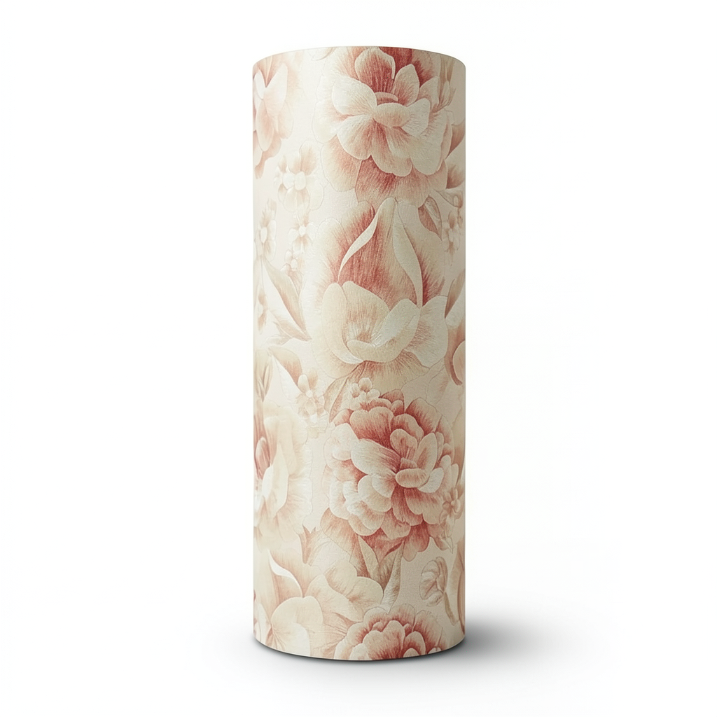 Floral Wallpaper 15.6m x 106cm Beige with Red Color