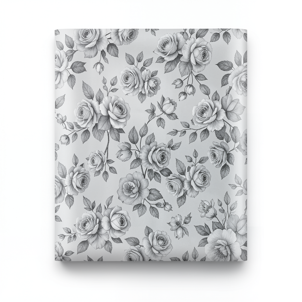 Floral Wallpaper 15.6m x 106cm Gray