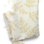 Leaf Patterned Wallpaper 15.6m x 106cm Floral Gold & Beige