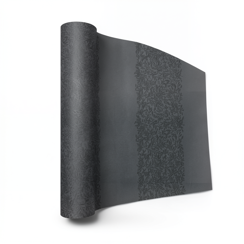 Tree Patterned Wallpaper 15.6m×106cm Dark Gray Color