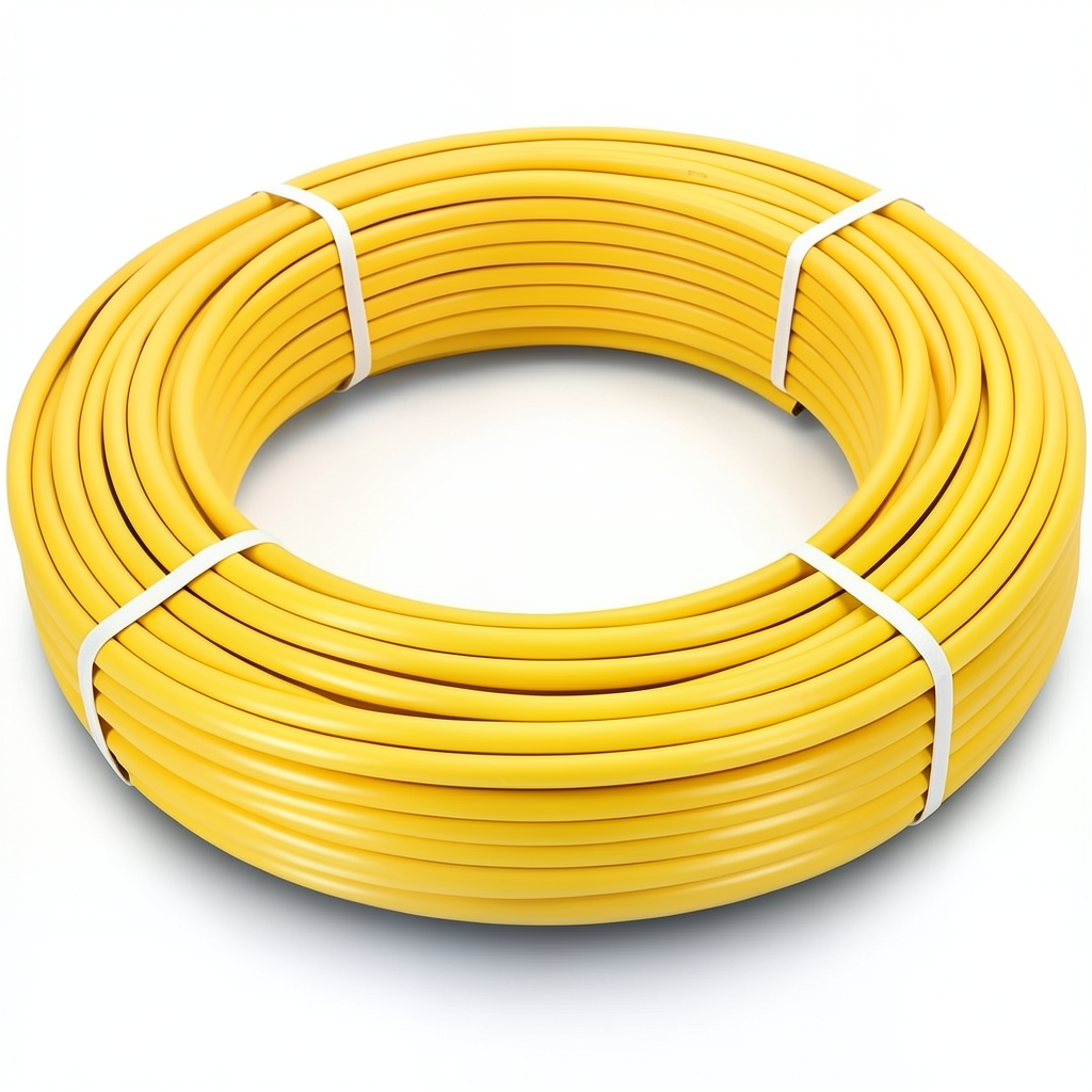 أنابيب HDPE الراجحي PE 100 ضغط 10 بار قطر خارجي 25 مم سمك 3 مم لون أصفر