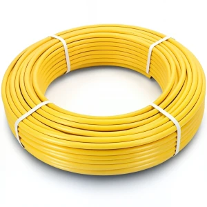 أنابيب HDPE الراجحي PE 100 ضغط 10 بار قطر خارجي 25 مم سمك 3 مم لون أصفر