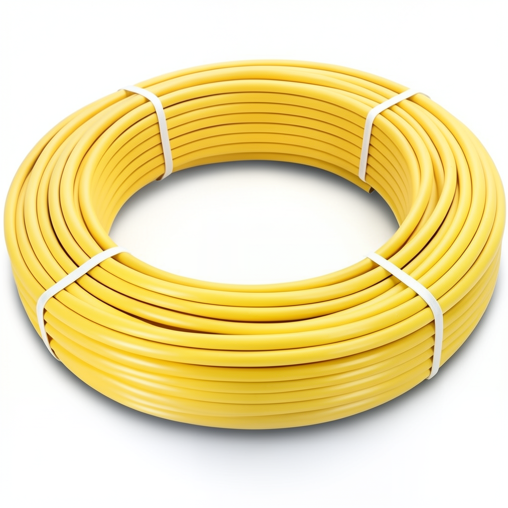 أنابيب HDPE الراجحي PE 80 ضغط 8 بار قطر 25 مم سمك 3 مم لون أصفر