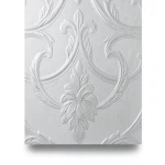 Leaf Patterned Wallpaper 15.6m x 106cm Silver Sand