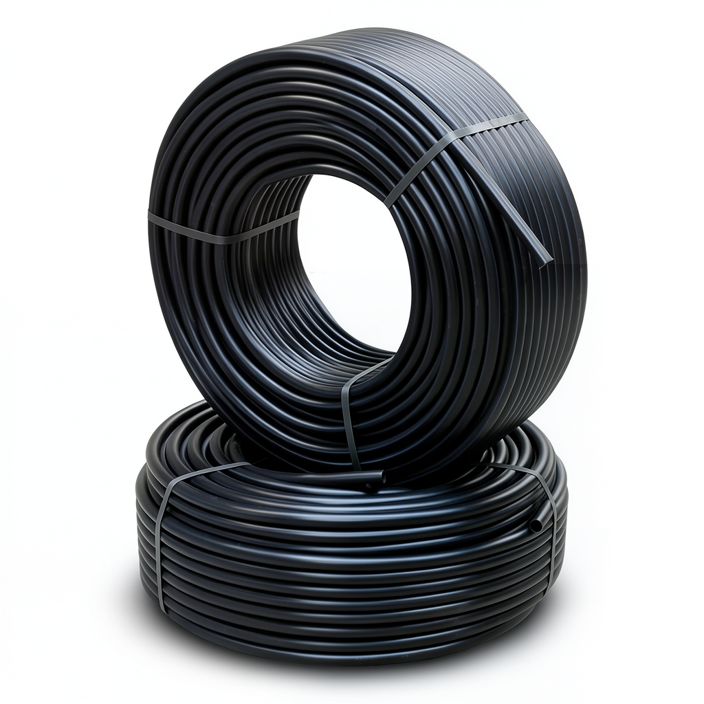 أنابيب HDPE PE 100 ضغط 10 بار قطر خارجي 25 مم سمك 3 مم لون اسود