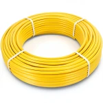 أنابيب HDPE PE 100 ضغط 10 بار قطر 32 مم سمك 3 مم لون أصفر