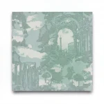 Italian Wall Decoration Grayish-green Color, Length 10m, Width 1.06m, Model Z44932