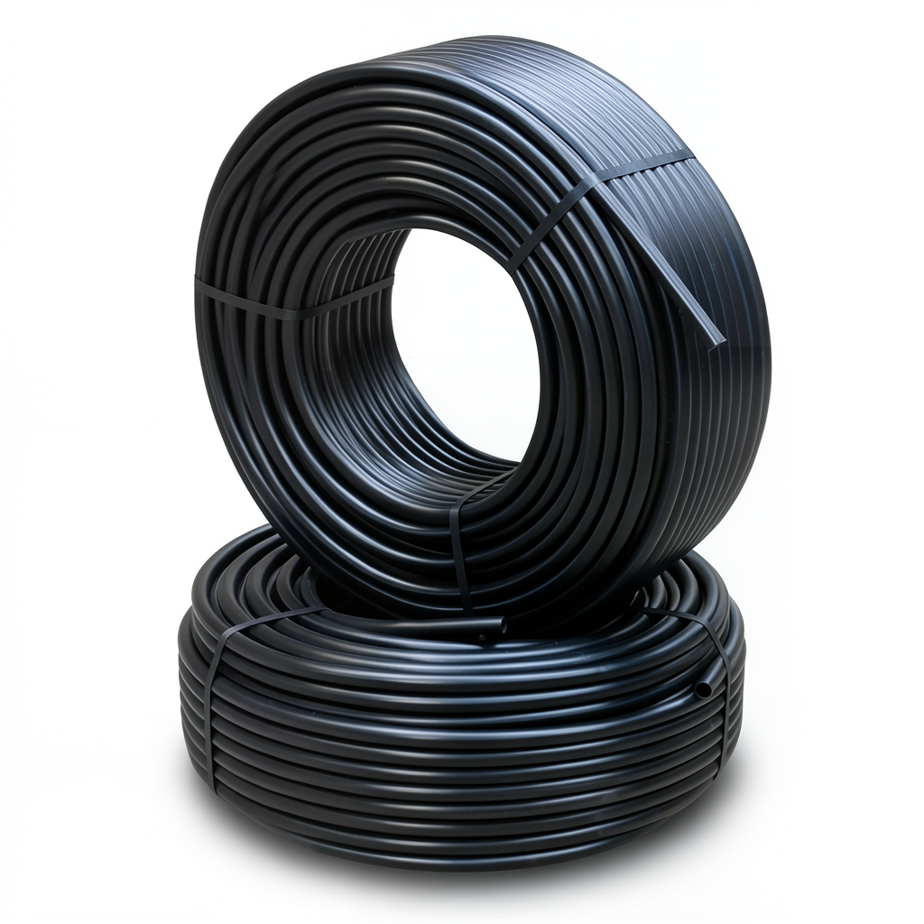 أنابيب HDPE PE 80 ضغط 8 بار قطر خارجي 25 مم سمك 3 مم لون اسود