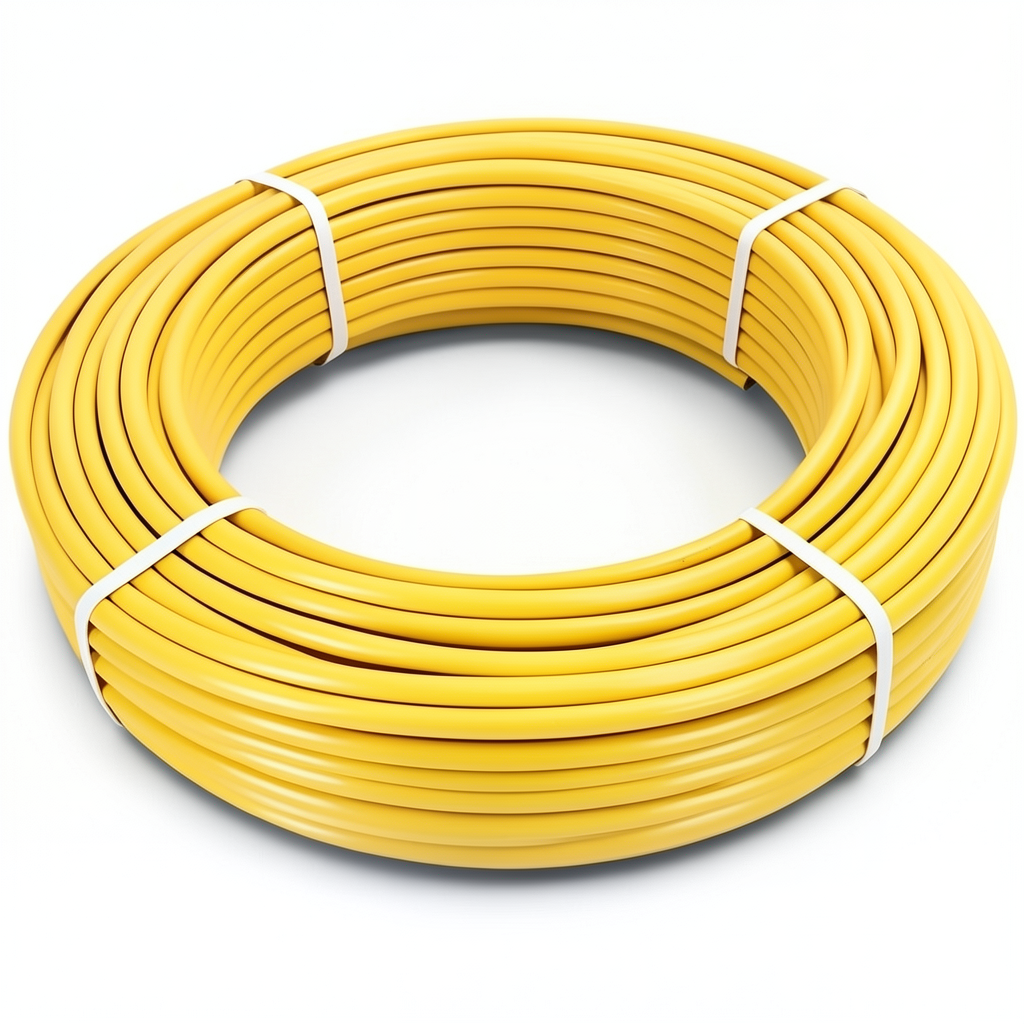 أنابيب HDPE الراجحي PE 80 ضغط 8 بار قطر خارجي 32 مم سمك 3 مم لون أصفر