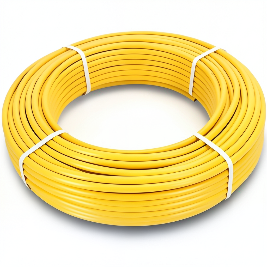 أنابيب HDPE الراجحي PE 80 ضغط 8 بار قطر 25 مم سمك 3 مم لون أصفر