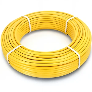 أنابيب HDPE الراجحي PE 80 ضغط 8 بار قطر 25 مم سمك 3 مم لون أصفر